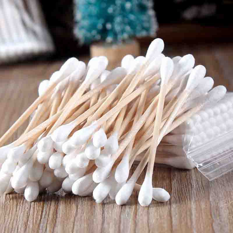 Bộ 100 cái tăm bông hai đầu dùng cho trang điểm chuyên dụng