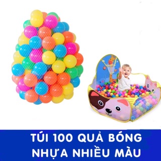 Combo 100 bóng nhựa mềm nhiều màu 5cm cho bé