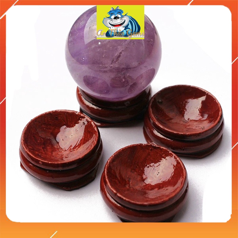 Vật Phẩm Phong Thủy - Đế Gỗ Trưng Bày Quả Cầu Phong Thủy Mini