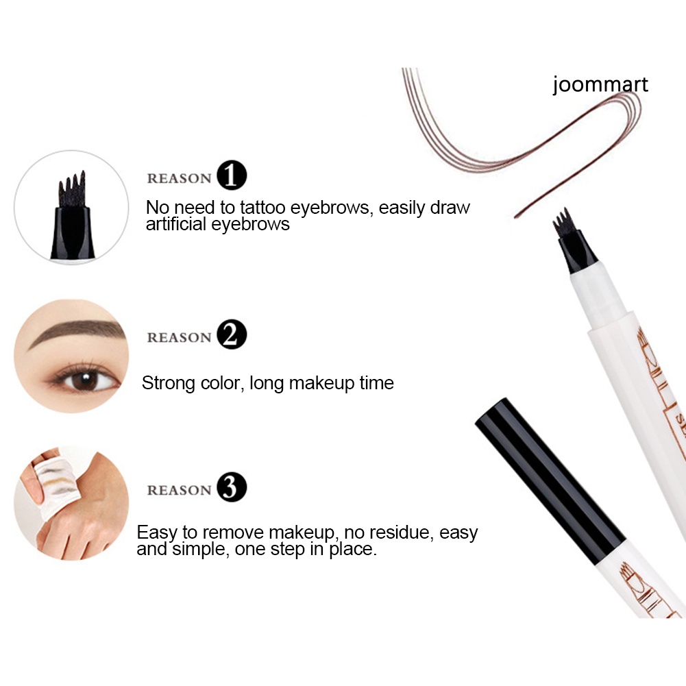 (Hàng Mới Về) Bút Kẻ Lông Mày Dạng Phẩy Sợi Thiết Kế Đầu Bút Phân Thành 4 Nhánh Tiện Dụng | BigBuy360 - bigbuy360.vn