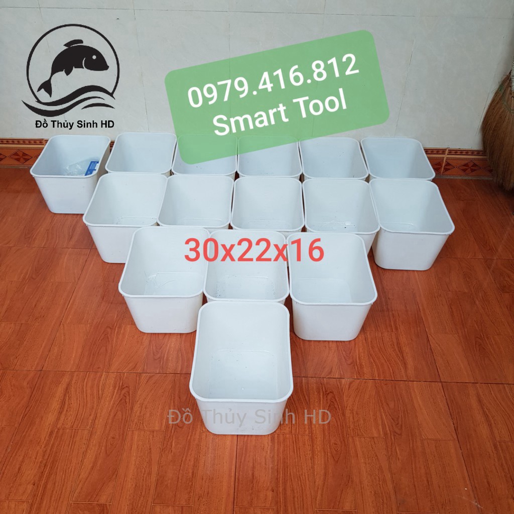 [Giảm 10% đơn 100k] THÙNG NHỰA NUÔI CÁ THÙNG KEM 7 LÍT 30x22x16cm - [Smart Tool]