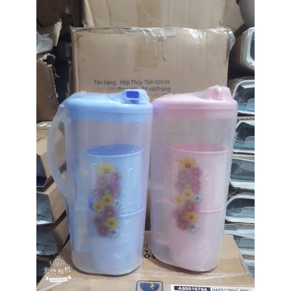 BỘ BÌNH NHỰA 1.5 LÍT VÀ 2 LY