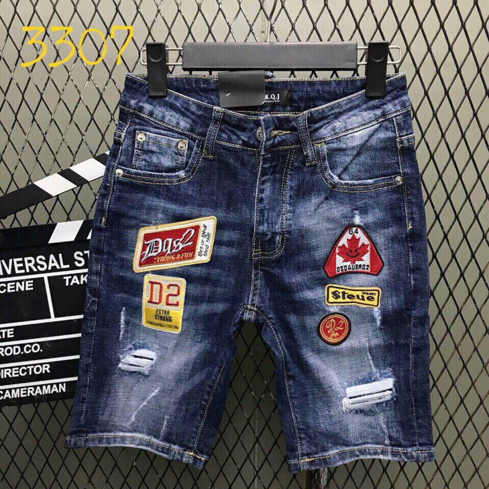 Quần short jeans bò nam thêu đẹp