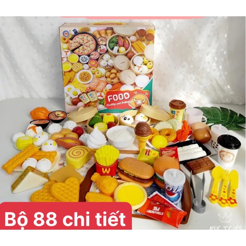 HÀNG MỚI VỀ - FULL BOX Bộ đồ chơi nấu ăn 88 chi tiết làm bánh nhà bếp siêu đẹp