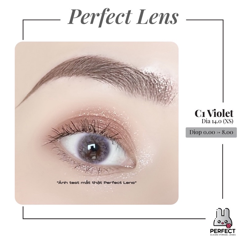 Lens mắt , kính áp tròng C1 VIOLET có độ cận và không độ , DIA 14.0 XS , Dành Cho Mắt Nhạy Cảm Giá Sale