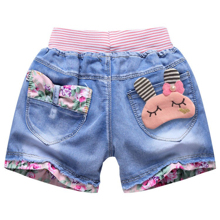 ✽♛Quần áo trẻ em mùa hè 2020 short denim bé gái mới của Hàn Quốc, cotton mỏng, dài