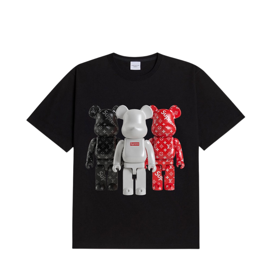 Áo thun bearbrick 6 cotton 100% chính phẩm, form oversize, chuẩn hàng xịn, full tem mạc, Anam Store