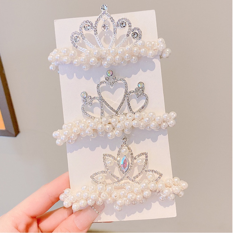 Băng Đô Vương Miện Ngọc Trai Dễ Thương Cho Bé Gái jp5