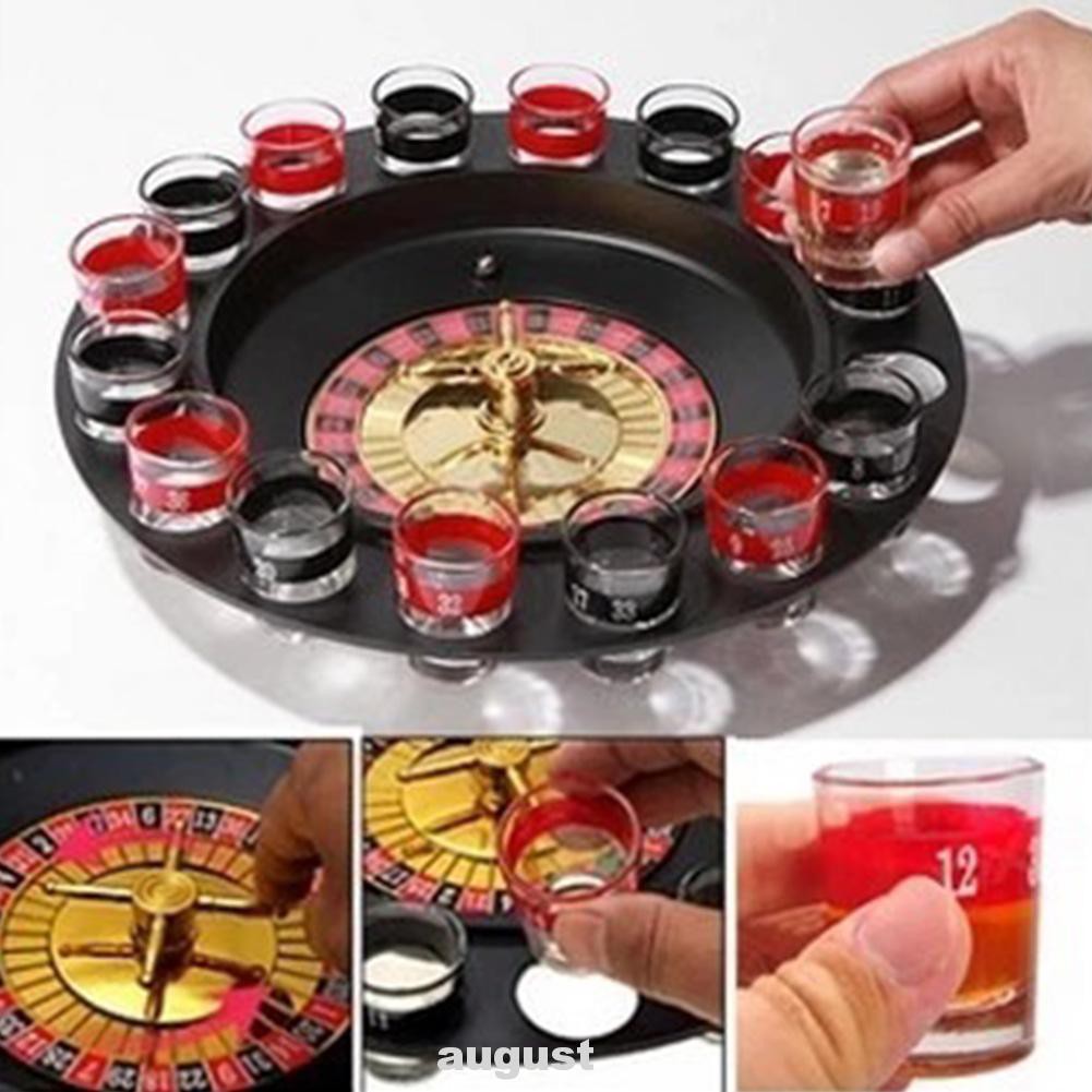 Set vòng xoay uống rượu Roulette Nga bằng thép vui nhộn cho bàn tiệc/quầy rượu