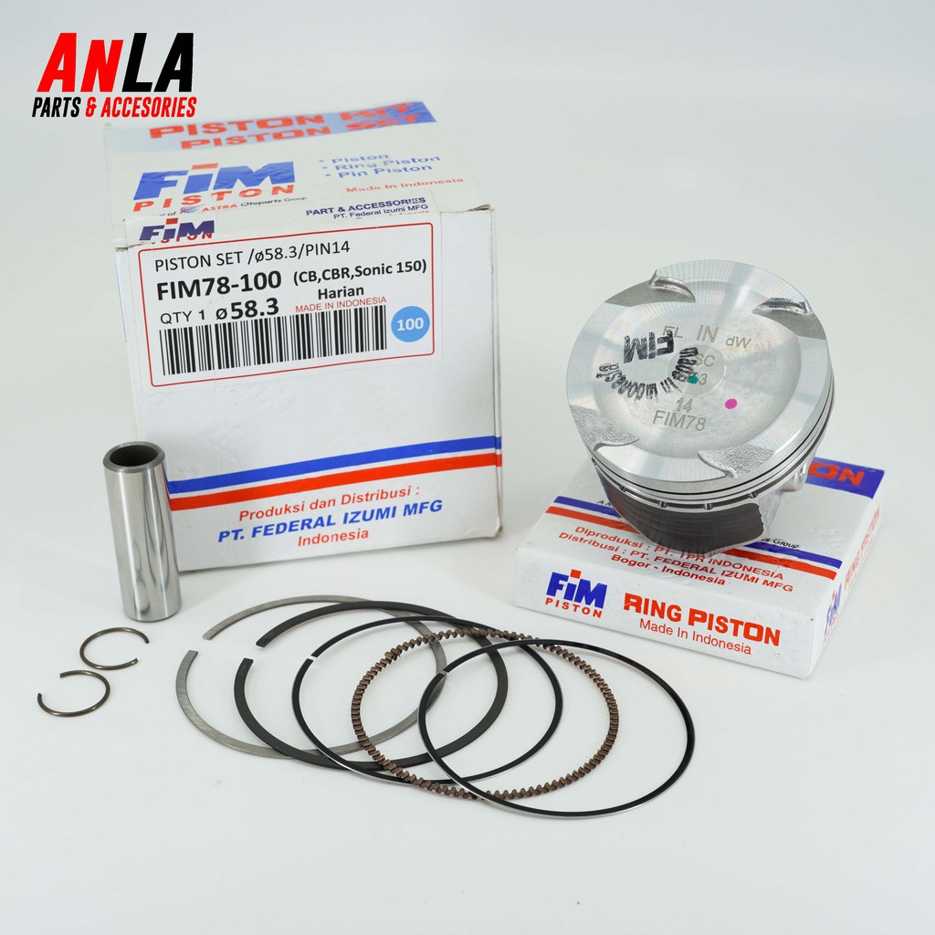 Trái Piston FIM 58.3 - 60.3 mm đầu cao Winner V1 / SONIC / WINNER X / CBR150