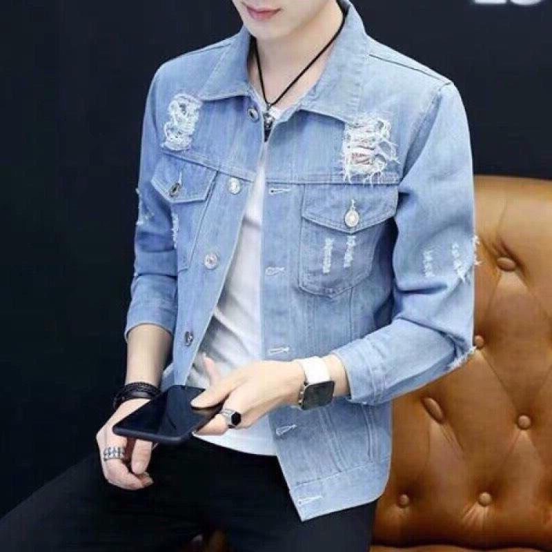 Áo khoác jean nam rách nhẹ, chất liệu denim thoáng mát, hàng chuẩn shop StoreBEN Shop0807 S20