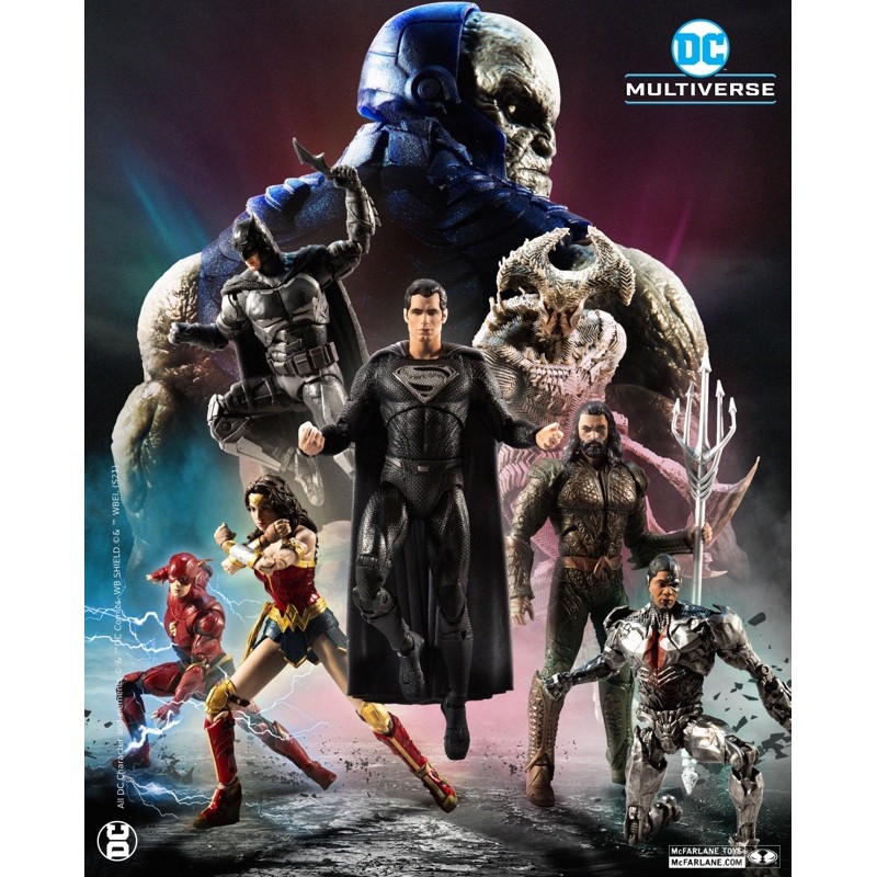 Mô hình nhân vật McFarlane DC Multiverse 7-inch Justice League Batman, Superman, Wonder Woman, Aquaman, Flash, Cyborg