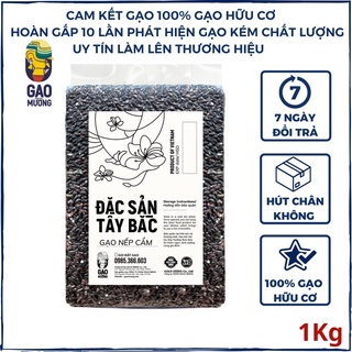 Gạo nếp cẩm đặc sản Tây Bắc - Gạo hữu cơ thơm dẻo đóng túi hút chân không