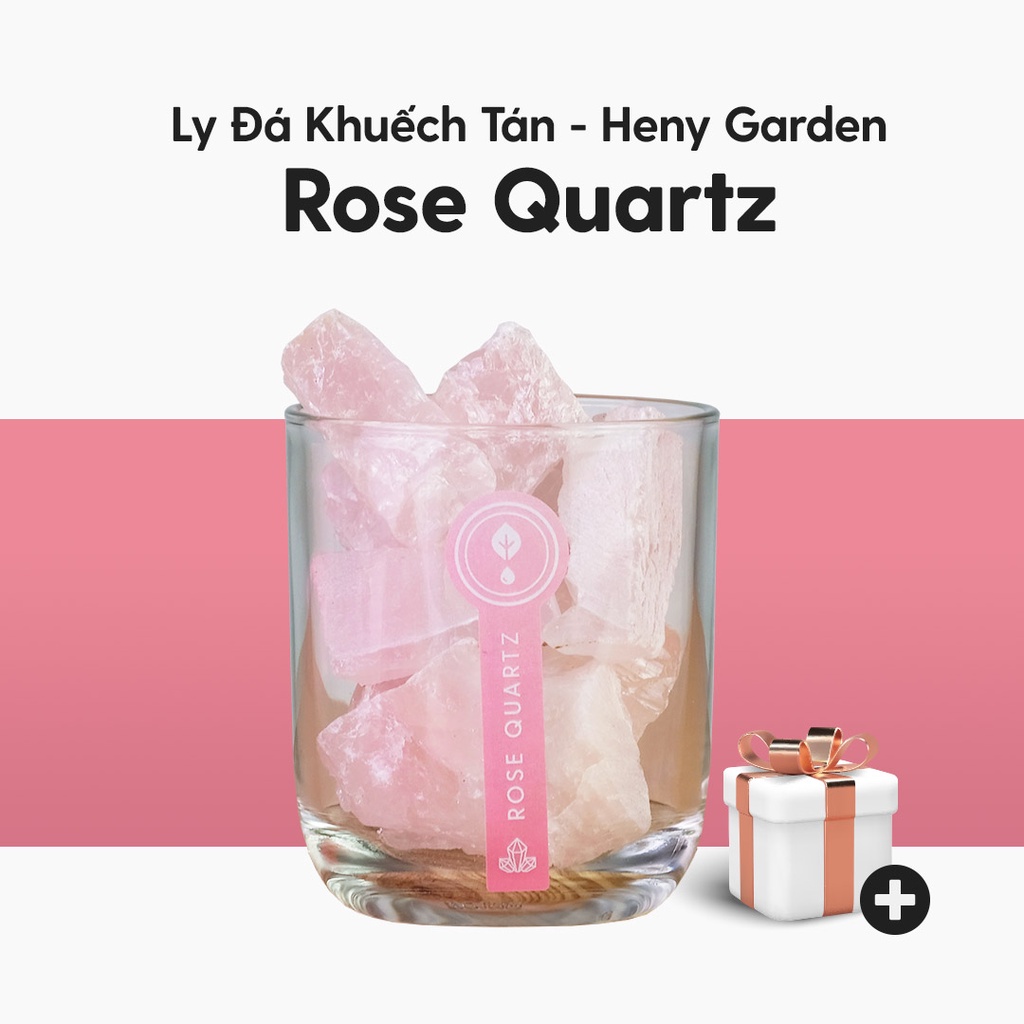 Đá Khuếch Tán Tinh Dầu Thơm Phòng Pha Lê Rose Quartz Heny Garden Thay Thế Máy Xông, Làm Sạch Không Khí