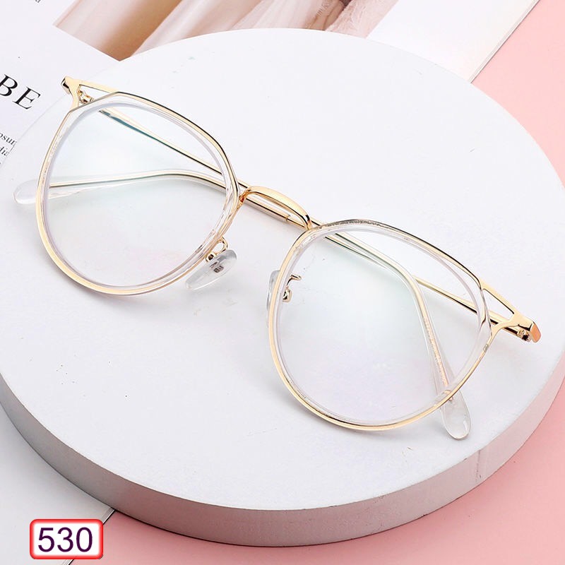 MẮT KÍNH GỌNG CÂN FORM TRÒN 530 CHÂN KIM VÀNG HOT TREND