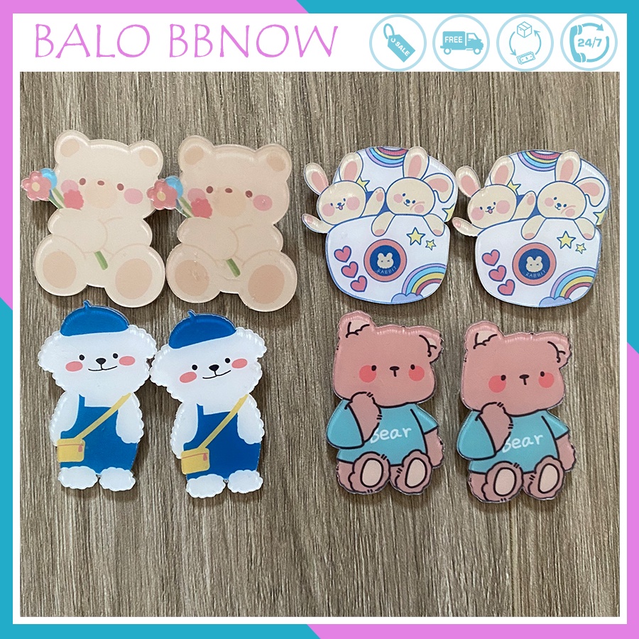 Sticker siêu cute cài áo phụ kiện trang trí túi xách balo BBNOW