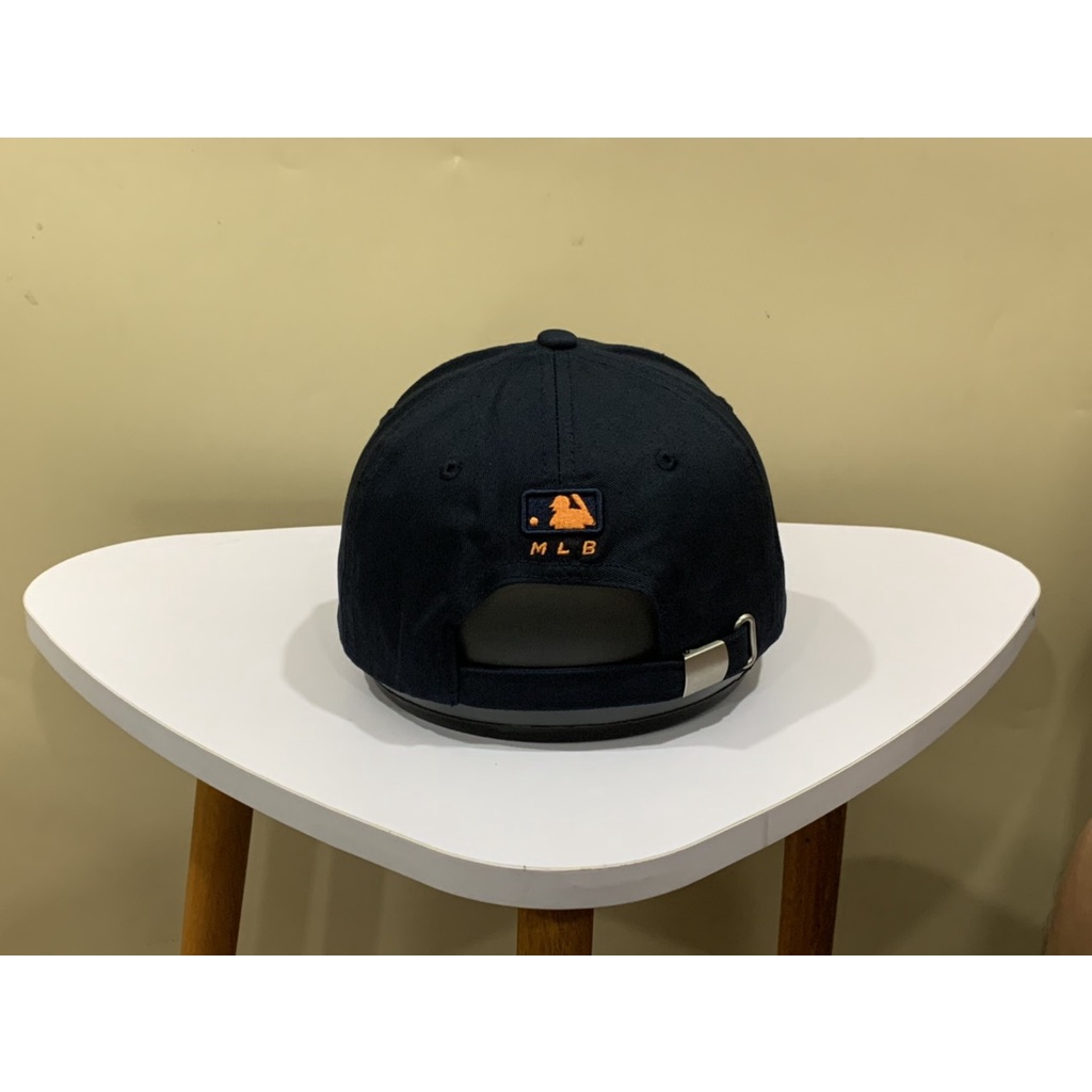 Nón kết mũ lưỡi  B Xanh Than Logo Cam dành cho mọi lứa tuổi Free size