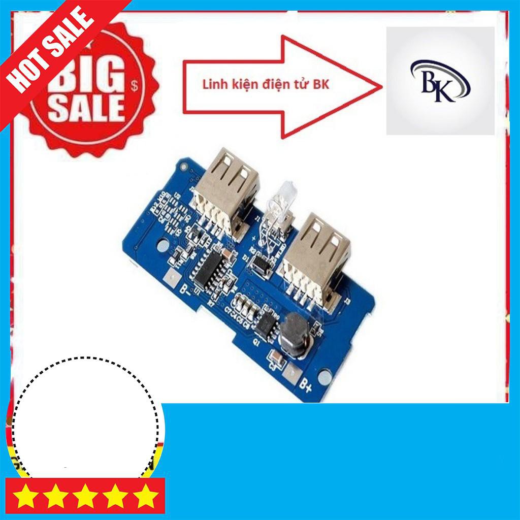 mạch sạc pin dự phòng 5v-2a 2 cổng usb-linhkiendientubk