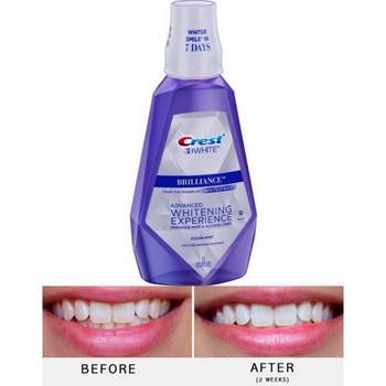 Nước Súc Miệng Tẩy Trắng , Ngừa Sâu , Giảm Viêm Nứu Răng Crest 3D Whitening 1000ml (100% From USA)