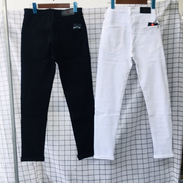 Quần jean nam trắng trơn chất bò co dãn phong cách hàn quốc đẹp giá rẻ cao cấp AHFASHION | BigBuy360 - bigbuy360.vn