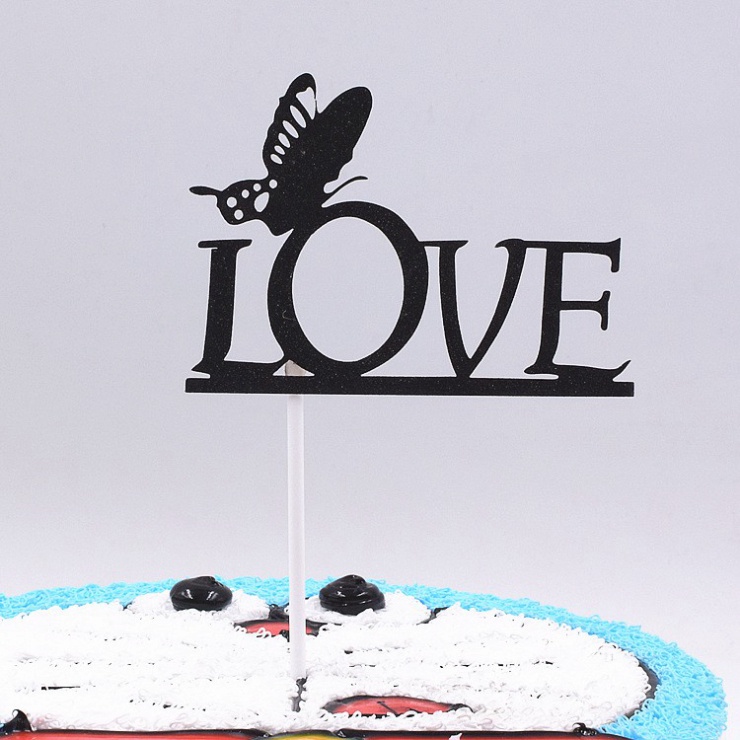 10 Que cắm khung chữ happybirday loại 2 trang trí bánh kem, trang trí bánh sinh nhật