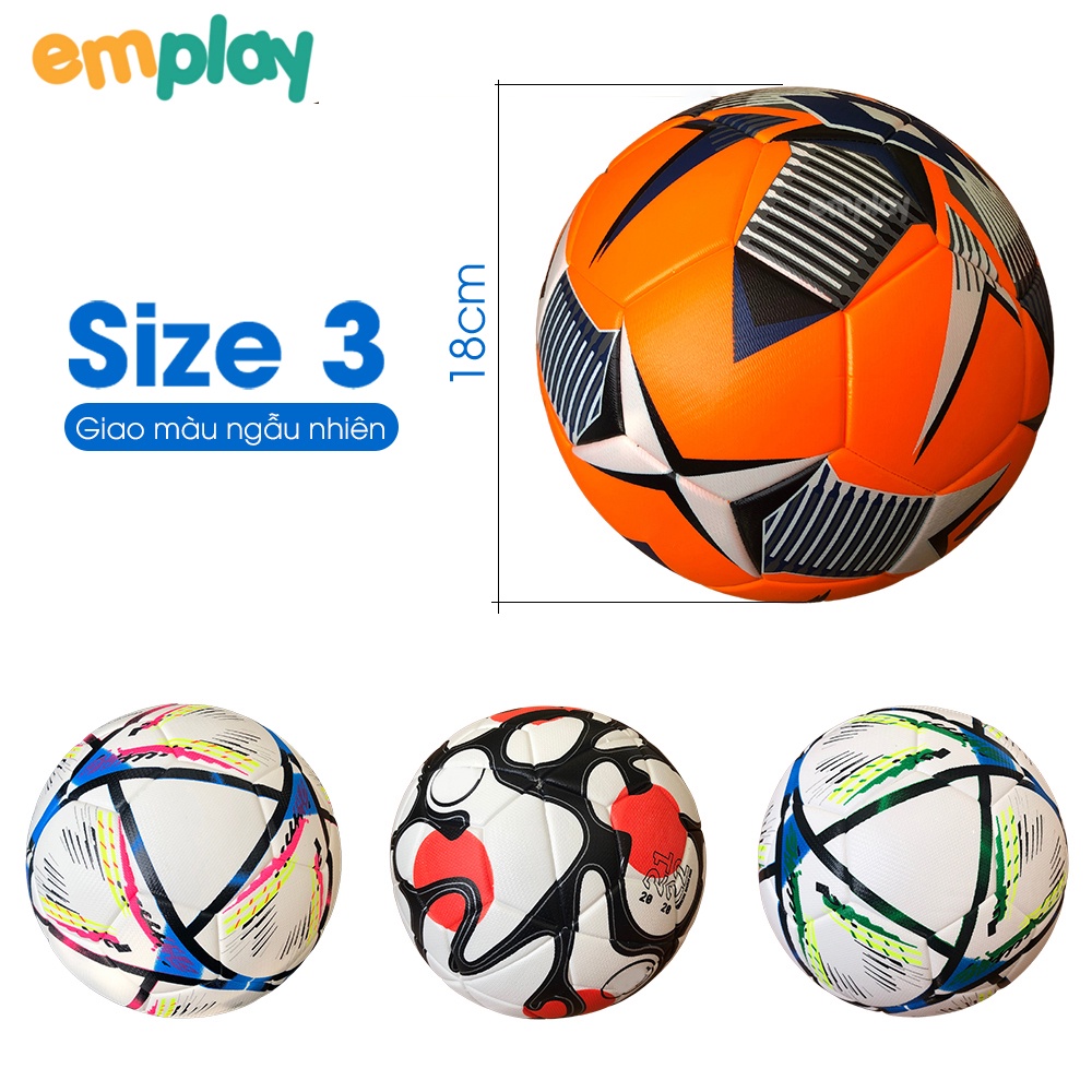 Quả bóng đá trẻ em size 3,4,5 trái banh đá bóng chất liệu da tổng hợp PU cao cấp Emplay