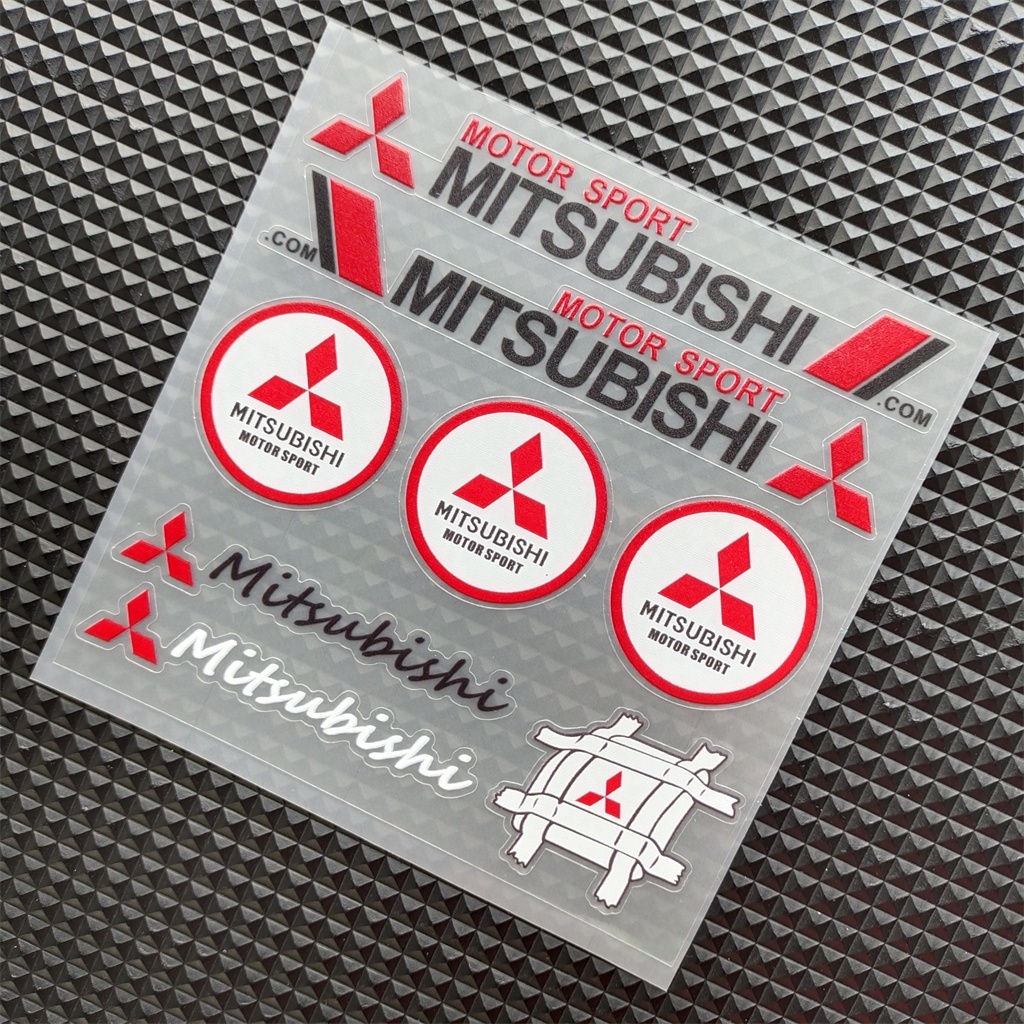 Logo dán trang trí xe hơi bằng PU 3D cho Mitsubishi