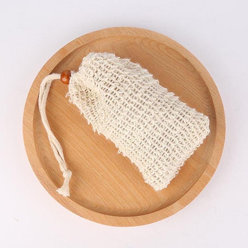 Túi Lưới Đựng Xà Phòng Bèo Tấm, Tạo Bọt Tiện Lợi Làm Từ Sợi Sisal Hoàn Toàn Tự Nhiên, Tẩy Da Chết - Kích Thước 15x10cm