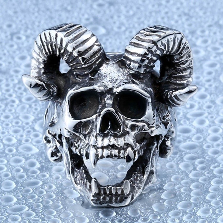 SEUSUK Nhẫn họa tiết phong cách gothic cá tính cho nam
