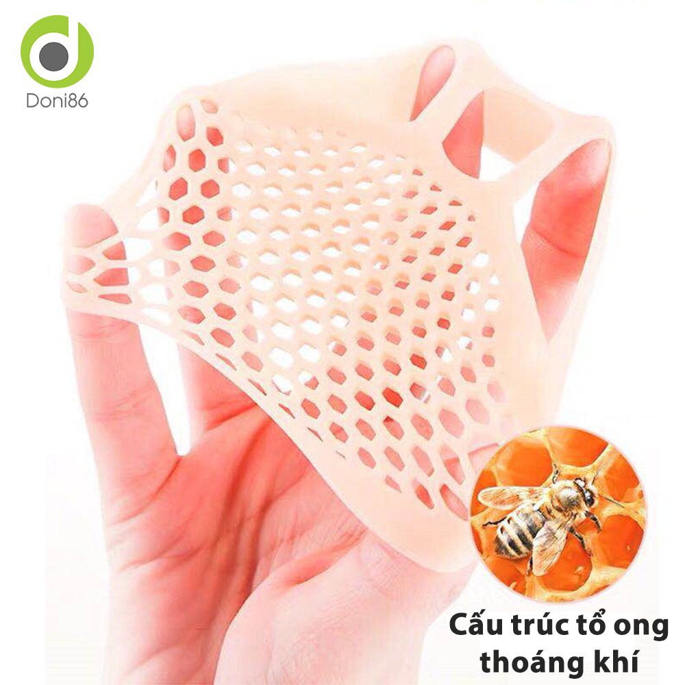 Miếng lót đệm bảo vệ lòng bàn chân khi đi giày cao gót chất liệu silicone thoáng khí thiết kế tổ ong