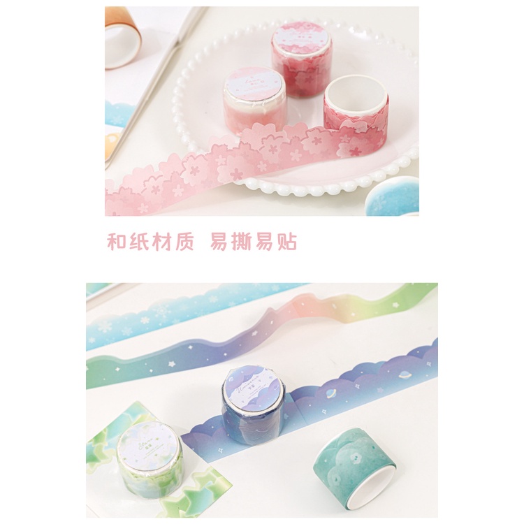 Washi tape Cuộn Băng Keo Washi Màu Gradient Độc Đáo Dùng Trang Trí Sổ Tay/ Sổ Tay