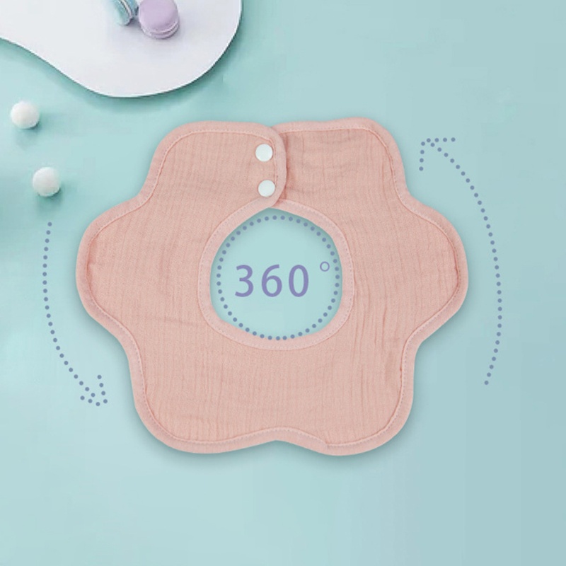 Haha 360° Yếm Ăn Màu Sắc Xinh Xắn Cho Bé