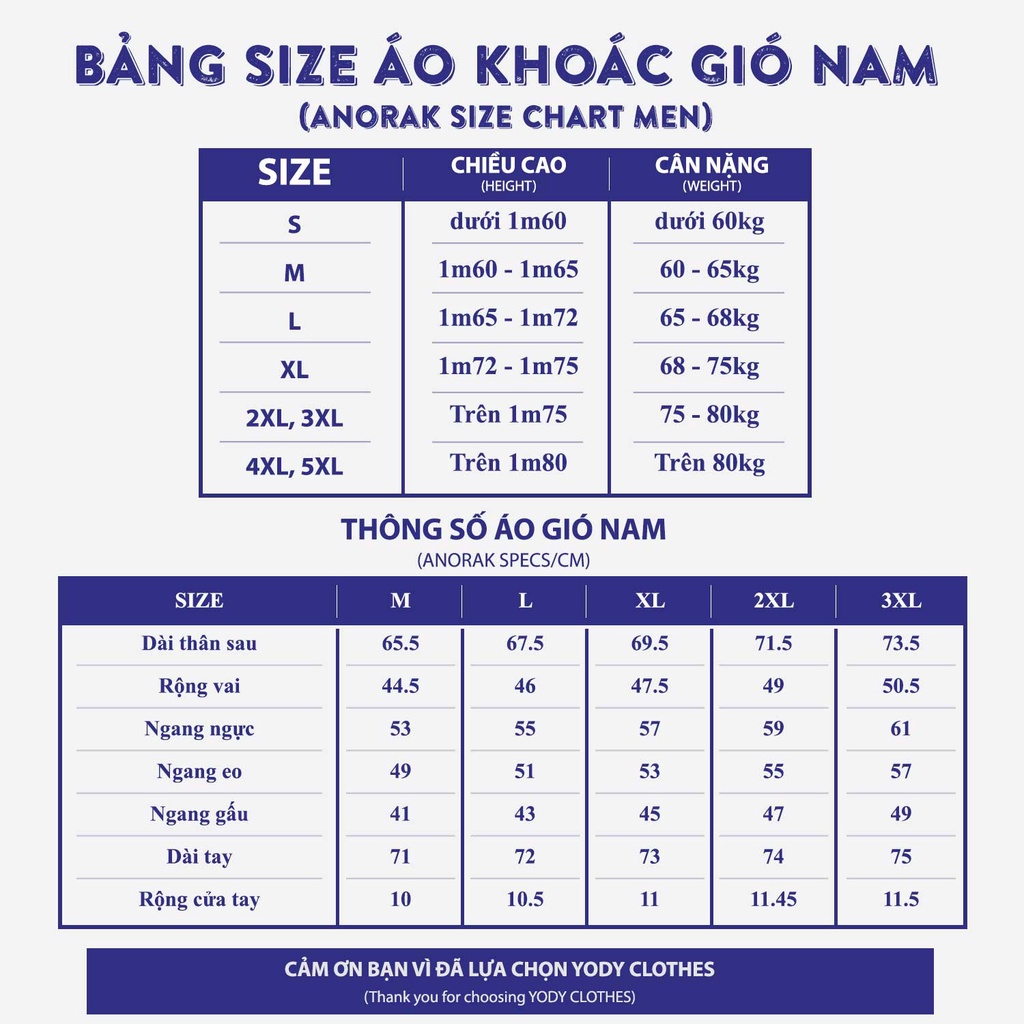 Áo khoác gió nam trượt nước thông minh YODY 2 lớp có mũ cản gió chống thấm cản bụi AKM5041