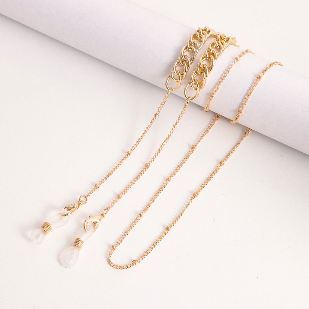 Dây Đeo Kính Đeo Cổ Nối Dài Hai Trong Một Đính Đá Kim Cương Giả Phong Cách Thanh Lịch