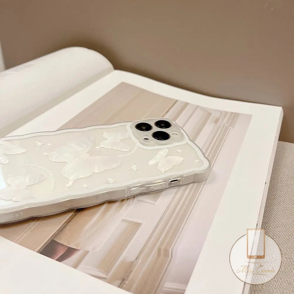 Ốp Điện Thoại Tpu Mềm Trong Suốt Hình Hoa Bướm Cho iPhone 11 7Plus 8Plus XR X XS Max 12 13 11 Pro Max 6 6S Plus 7 8 SE 2020