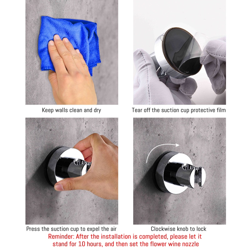 Giá Đỡ Vòi Hoa Sen Gắn Tường Không Cần Đóng Đinh Có Thể Điều Chỉnh Chiều Cao