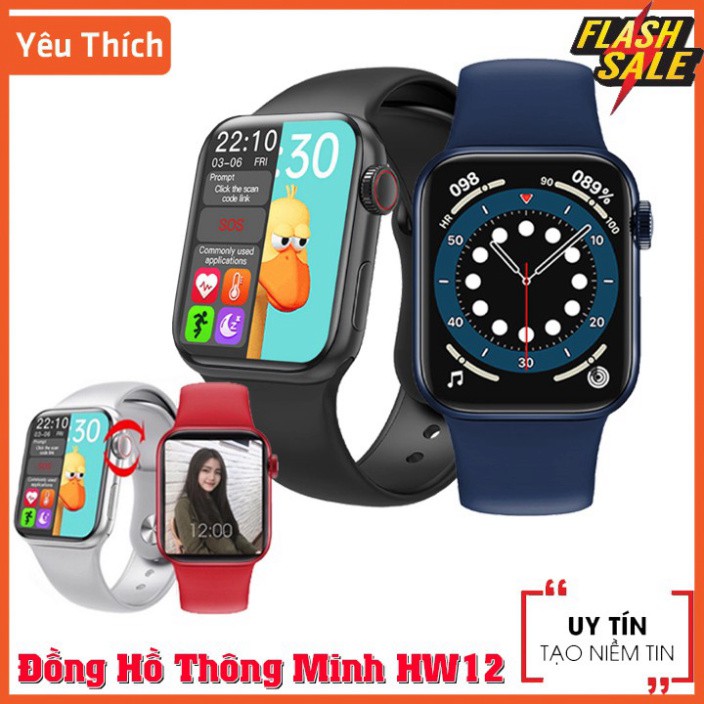 freeship Đồng Hồ Thông Minh HW12, Màn Hình 1.57Inch, Kết Nối Bluetooth 5.2 , Thay Hình Nền Theo Ý Muốn ,Nút Xoay Digital