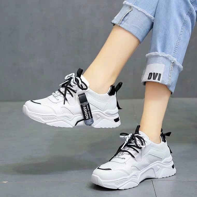 Giày Sneaker nữ Bụng Bự Store, Giày Thể Thao nữ 3 Màu Cá Tính mã A14