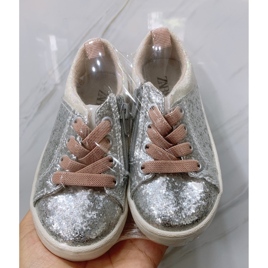 Giày Zarra kids kim sa lấp lánh giày xinh bé gái giày xuất xịn giày sequin vnxk