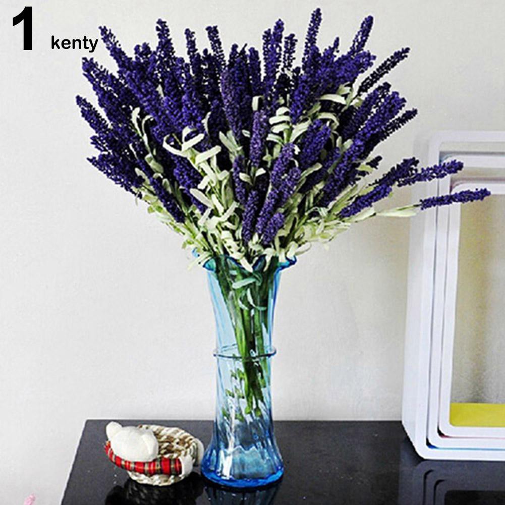 Hoa oải hương giả 12 bông trang trí