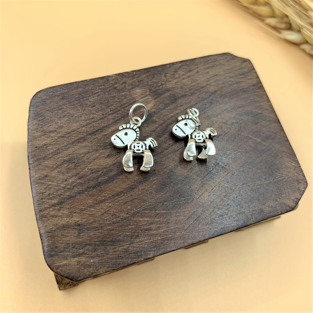 Charm móc treo ngựa bụng hình kim tiền - Charm Bạc 925 - Mã CA600 CB750
