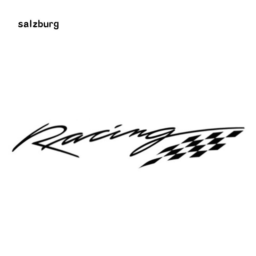 Nhãn dán trang trí xe hơi in chữ Racing