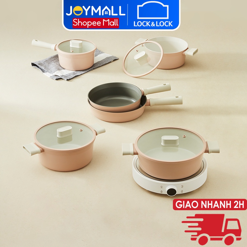 Nồi chảo nhôm chống dính Suit IH Lock&Lock - Hàng chính hãng, dùng được bếp từ - JoyMall