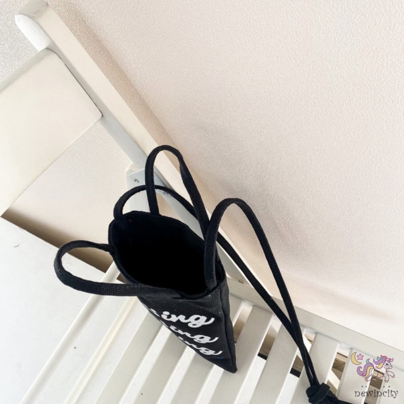 Túi Xách Đeo Vai Vải Bạt Thời Trang Hàn Quốc Đáng Yêu Dành Cho Trẻ