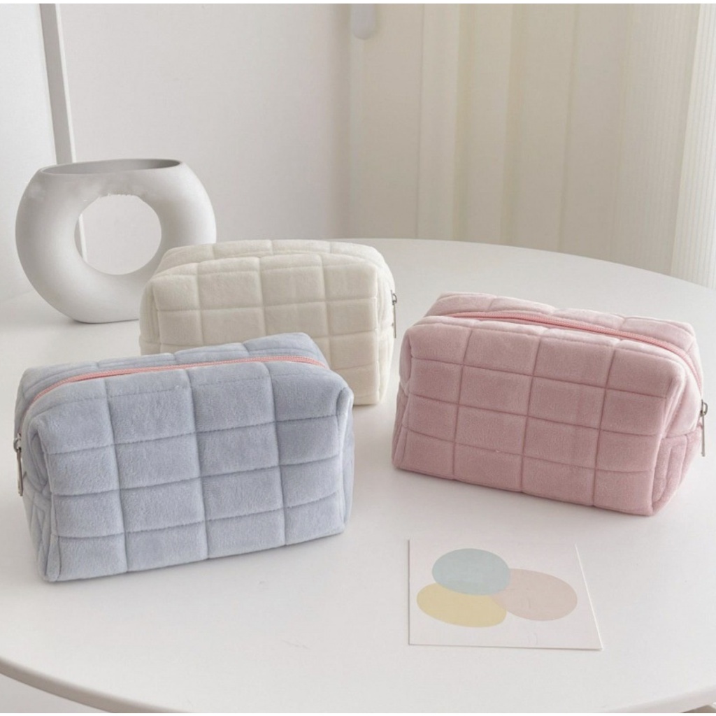 Hộp bút vải màu pastel - Túi đựng bút siêu to