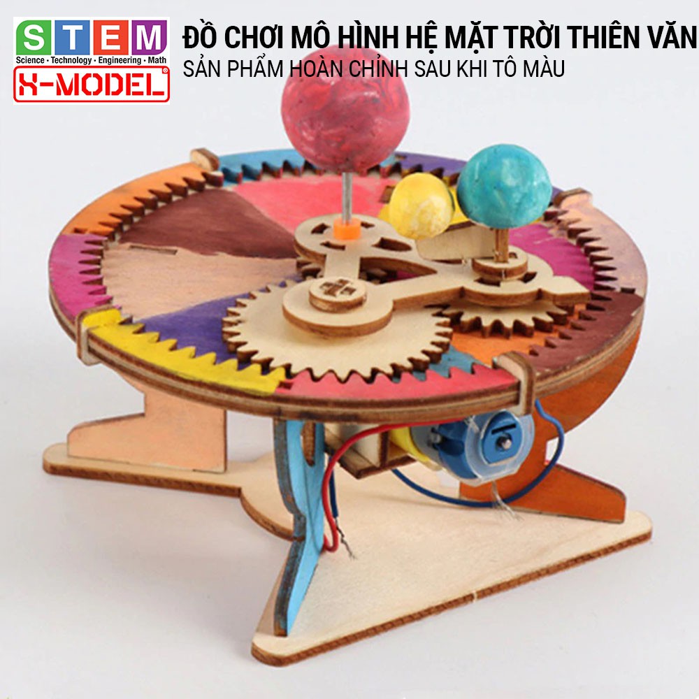 Đồ chơi sáng tạo STEM mô hình lắp ráp Hệ Mặt Trời Thiên Văn(Mặt trời- Trái Đất- Mặt trăng- Hành Tinh) ST92 XMODEL cho bé