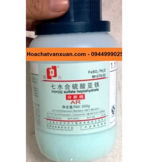 Sắt II sunphat FeSO4.7H2O AR 500g xylong Iron sulfate ferous sunfat