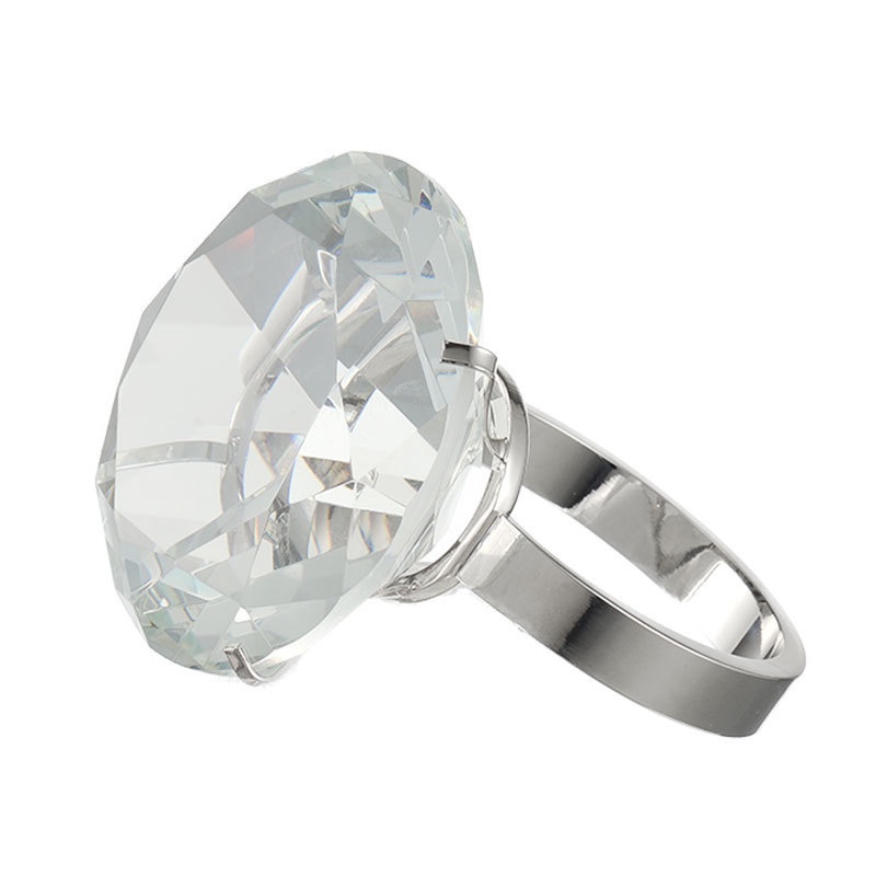 Nhẫn Kim Cương Pha Lê Lớn 50mm Sáng Tạo Làm Quà Tặng Valentine