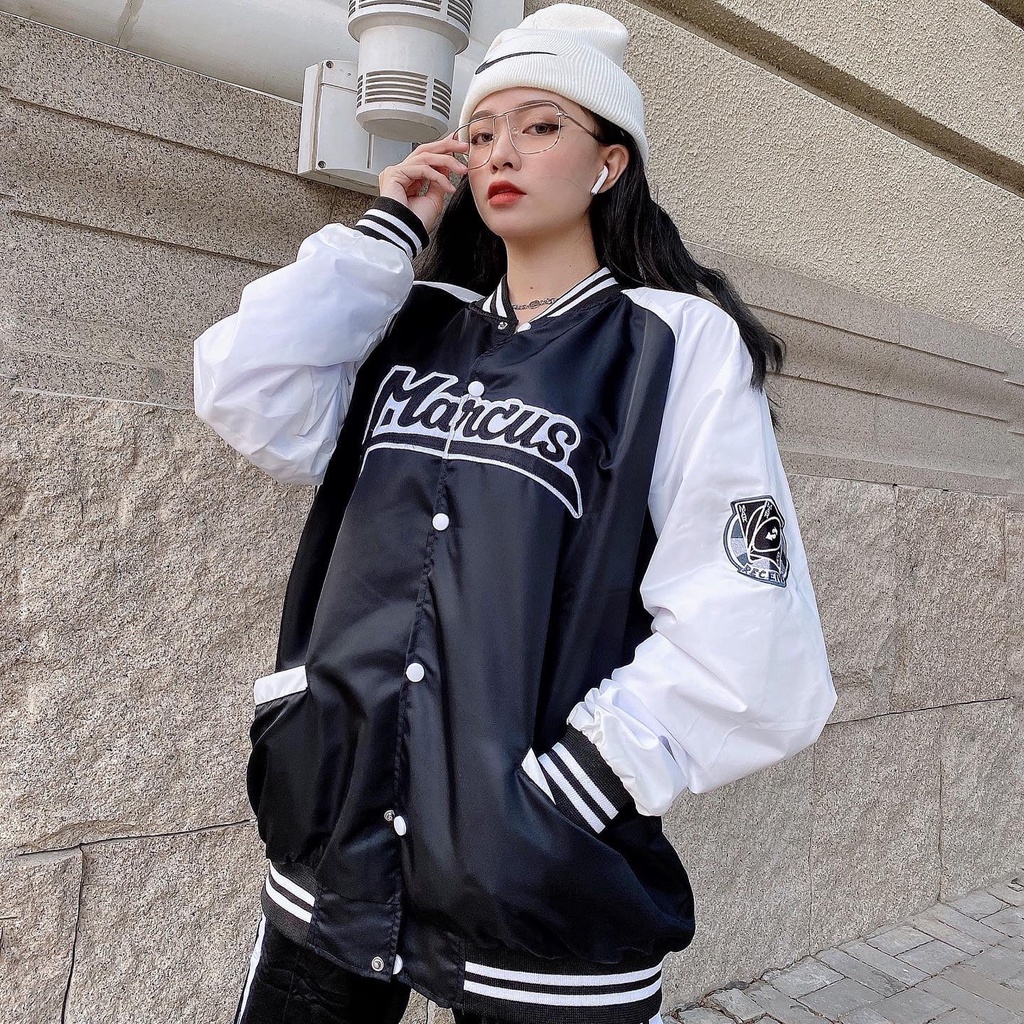 Áo khoác Bomber MARCUS dù nam nữ form rộng Nhiều Mẫu Áo Bomber Bóng Chày dù 2 lớp Chống Nắng ulzzang Unisex - Gin Store