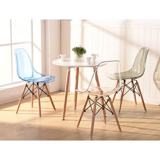 Ghế cafe Eames nhựa trong suốt